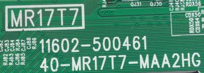 MAIN PARA TV TCL·ROKU 4K·UHD·HDR SMART TV / NUMERO DE PARTE 30800-000515 / 30801-000474 / 40-MR17T7-MAA2HG / 11602-500461 / MR17T7 / PANEL LVU500NDEL HS9W46 V1 / DISPLAY CV500U2-L02 REV:02 / MODELO 50S455 / 50S453 / 50S451 - Imagen 2